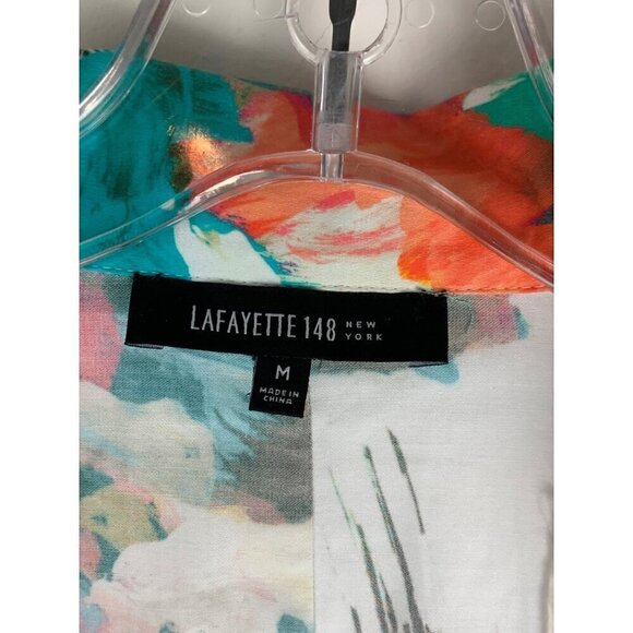 Lafayette148  women's oversized shirt Medium multi 42 Chest 48 Hip. Never worn - Picture 3 of 13
